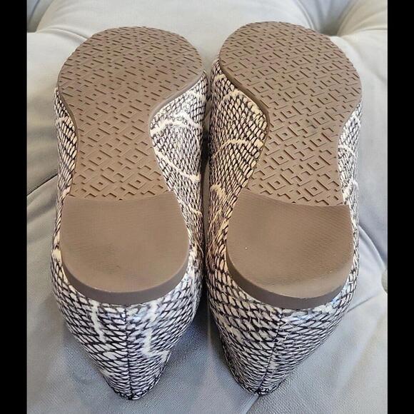 Tory Burch Reva Logo Black Pewter Cobra Ballet Flats Women Shoe 5.5 New 11158609 - Picture 10 of 14